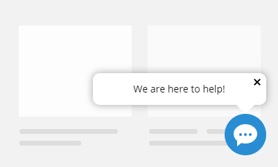 Enable eye catcher to draw your visitors' attention to the chat option Eye catcher in visitors' browser